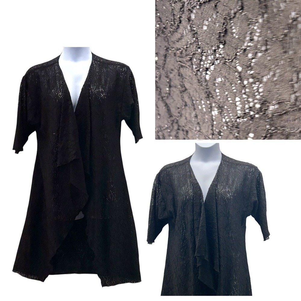 LulaRoe Goth‎ Lace Cardigan Black Small